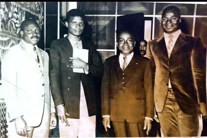 6 mars 1973 : Séa Robinson et Raoul Rabet sur le ring du Président Houphouët 