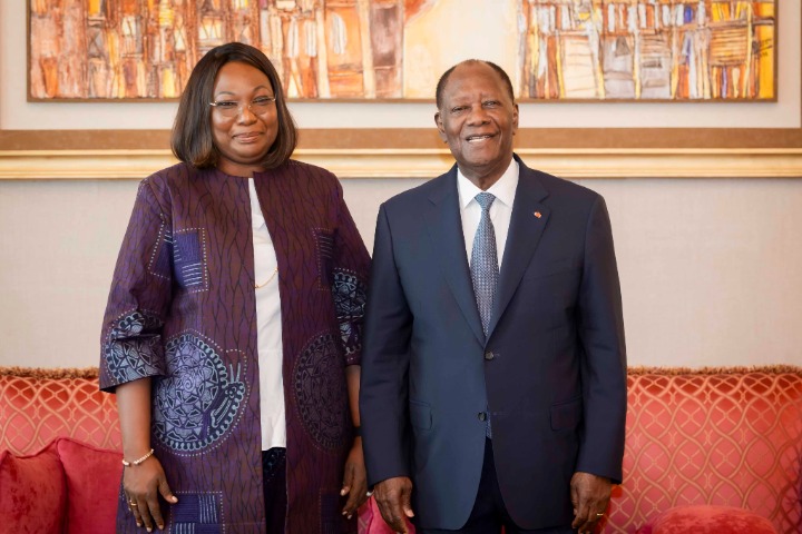 Le Chef de l’État a échangé avec la Représentante Résidente du FMI en Côte d’Ivoire 